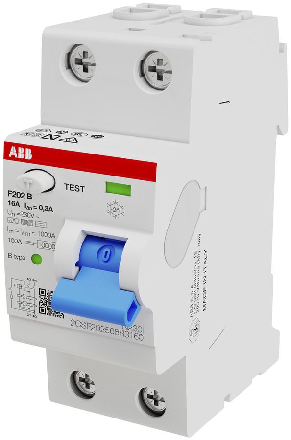 Fehlerstromschutzschalter proM compact 1PN Typ B 16A 300mA 2TE kurzzeitverzögert