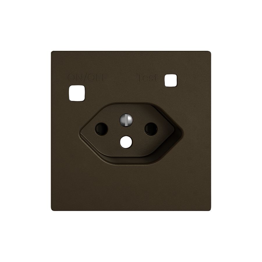 Montageset EDIZIO.liv SNAPFIX® f.Fehlerstrom-Schutzsteckdose Typ 13 Shutter br