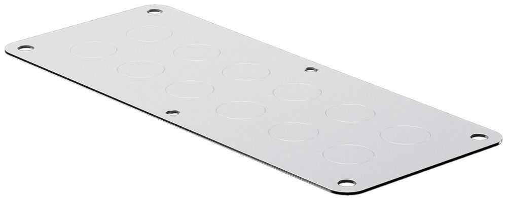 Plaque passe-câbles Rittal SZ, estampage métrique 12×M20, 220×90mm, métal