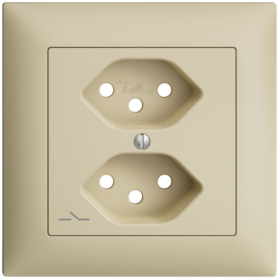 Frontset EDIZIOdue vanille 88×88mm 2×T13/1