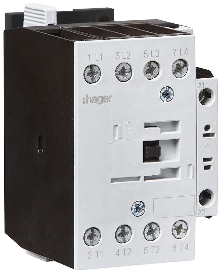 Leistungsschütz Hager 4P+ 1 S 45A bei AC-1 Spulenspannung 24VAC