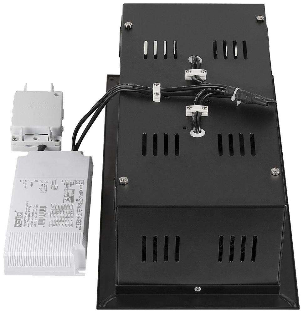 Downlight LED SLV KADUX 2×27W 3400lm 940 30° DALI 370×195mm noir