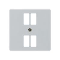 Placca frontale kallysto per presa 4×USB grigio chiaro