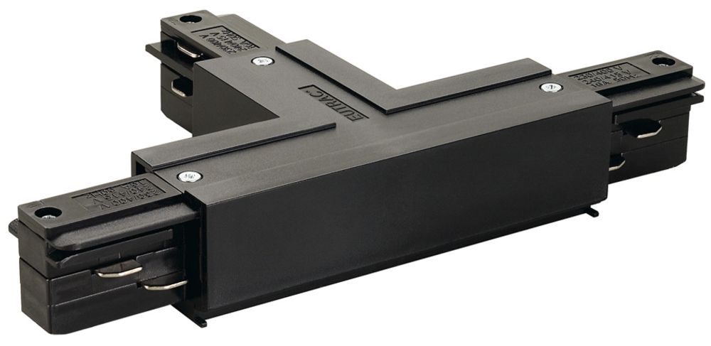 T-Verbinder SLV für Stromschiene EUTRAC, Erde rechts schwarz