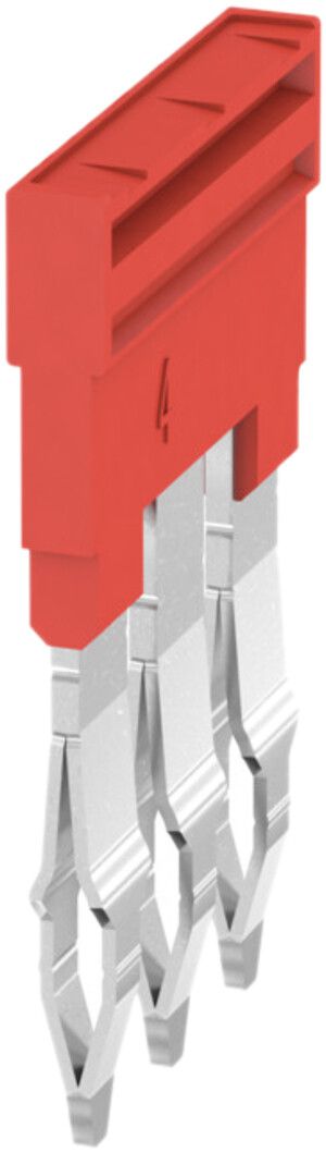 Connessione trasversale Weidmüller ZQV 4N/3 inserito 3L 6.1mm 32A rosso