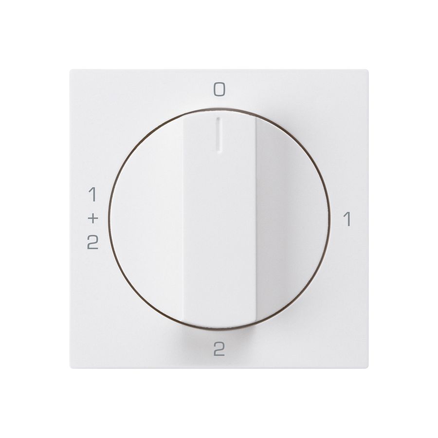 Frontset für Drehschalter S1 weiss 60×60mm kallysto 0-1-1+2-2