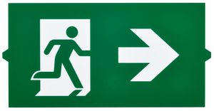 Piktogramm Philips EM155Z Ausgang rechts Doppelseitig 314×158mm