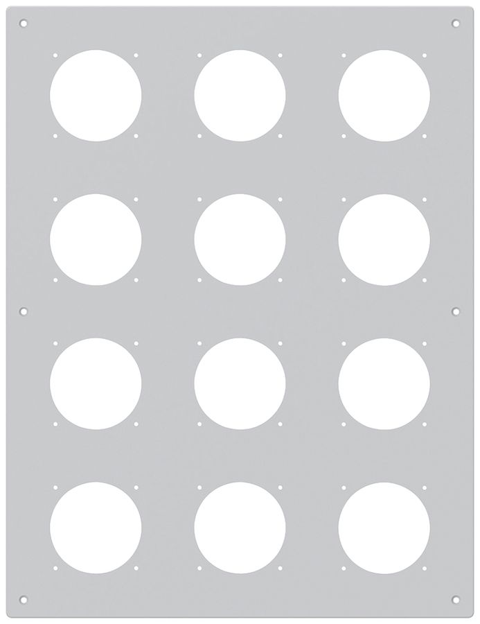 Placca d.montaggio INC robusto 4×3 alluminio, grigio