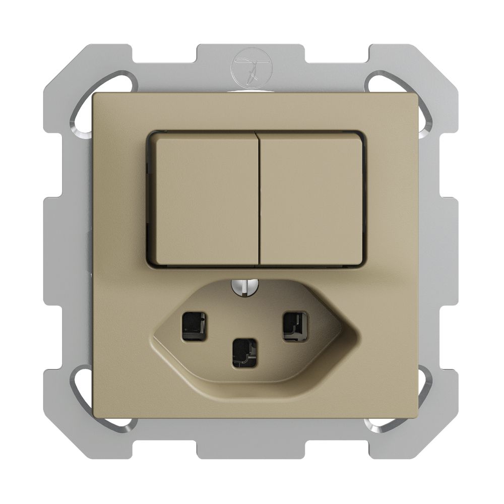 Combinazione INC 1/3+3/1L+T23 16A EDIZIOdue sand