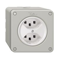 Prise NAPU NEVO, 2×T23, gris clair