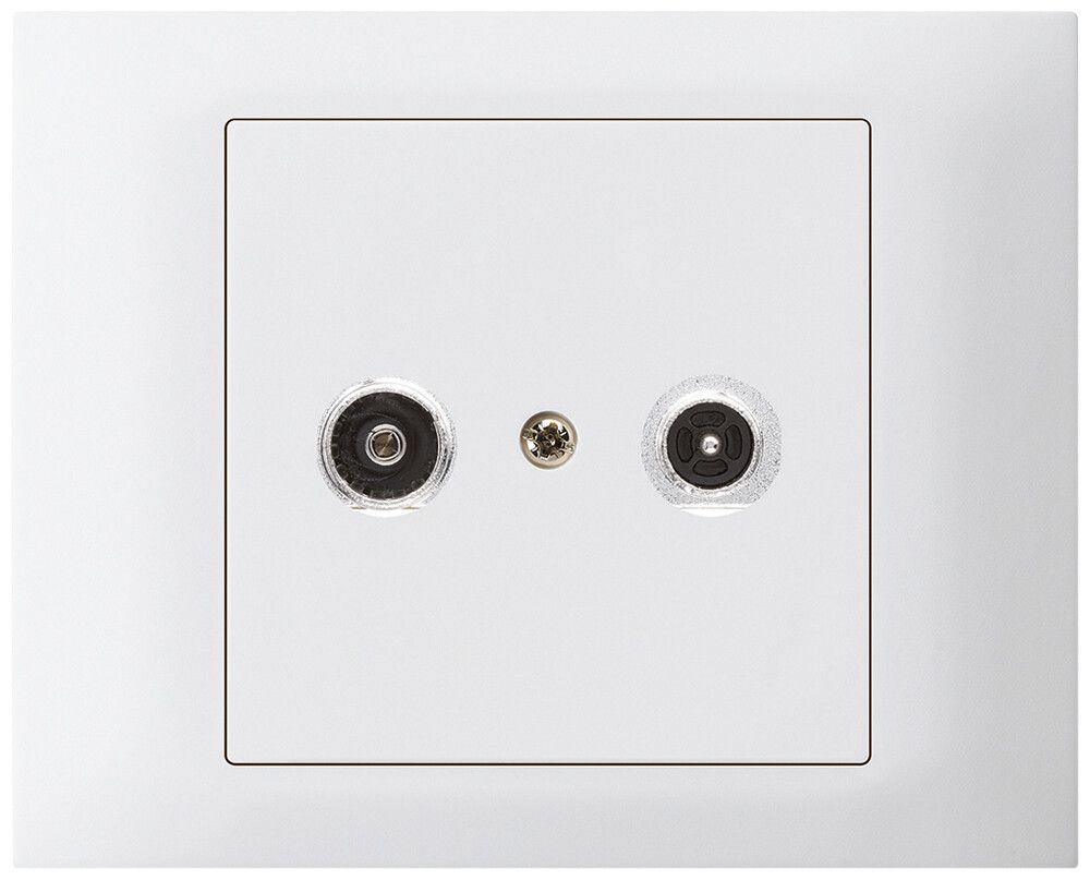 EB-Antennendose kallysto R-TV Bauart T mit EB-Dose G3 4dB 2GHz weiss