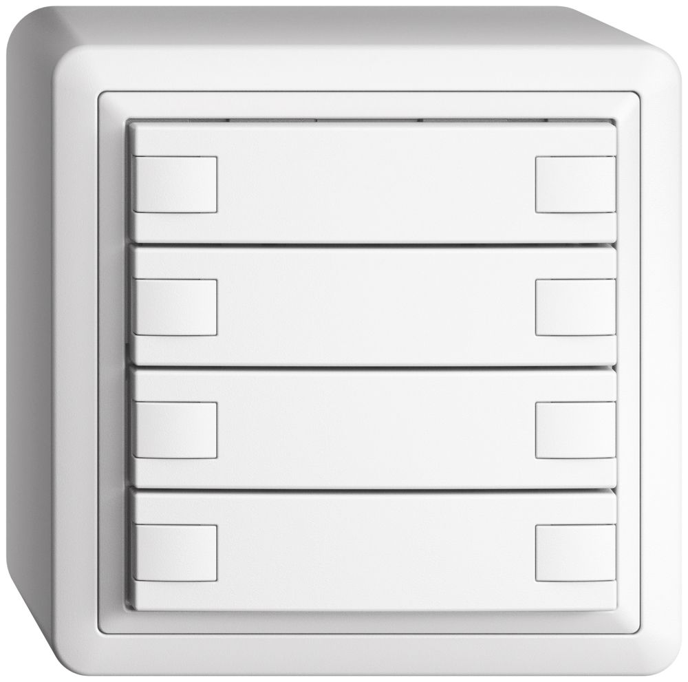 AP-Universaltaster 4×2T EDIZIOdue weiss, ohne LED