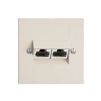 Einsatz zu UP-Anschlussdose 2×RJ45/s 4P getr. EDIZIOdue crema ITplus