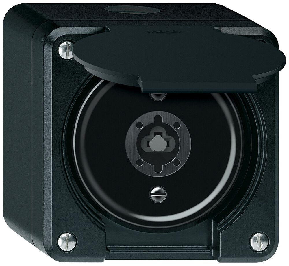 AP-Schlüsselschwenktaster robusto 1P 1NO 20A 250V 86×86mm schwarz