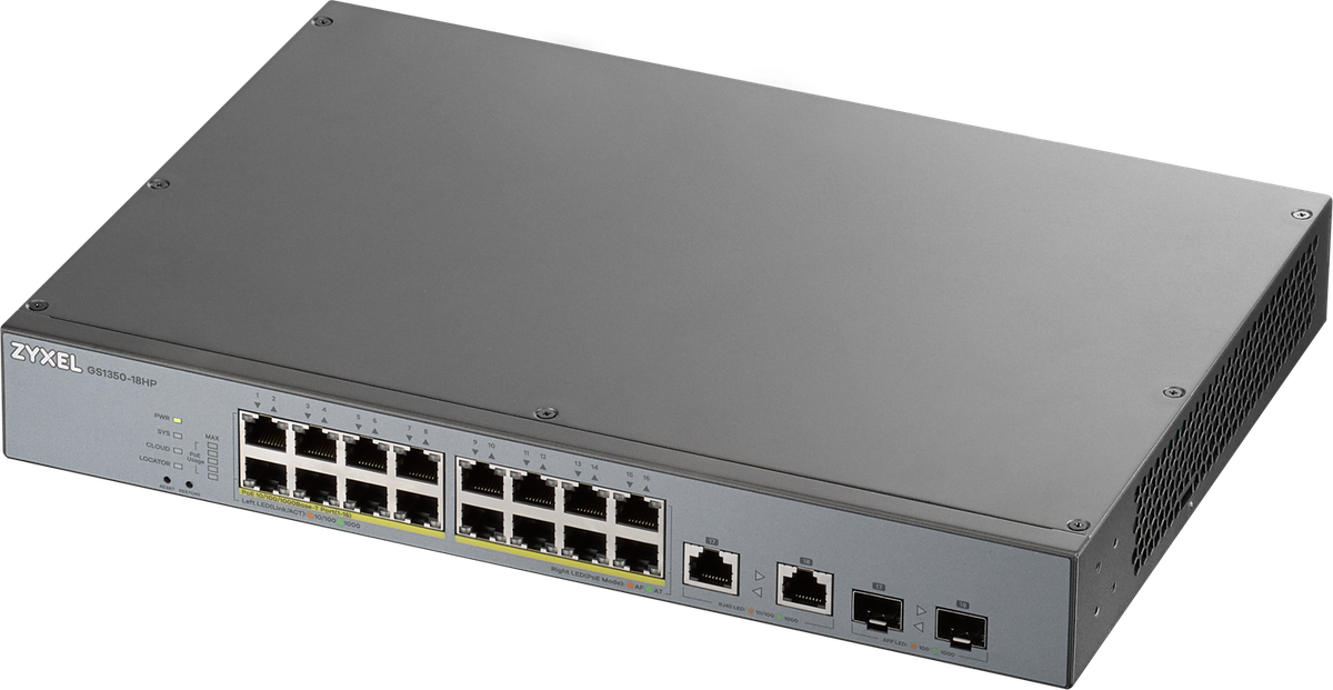 Zyxel GS1350-18HP Managed Surveillance-Switch, 16x GbE PoE