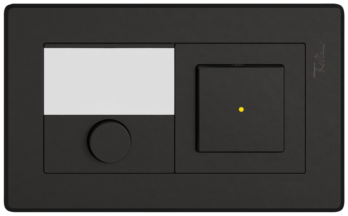 Combinazione INC EDIZIO.liv SNAPFIX® 1×2 96×156mm chiusura+invertitore lum.nero