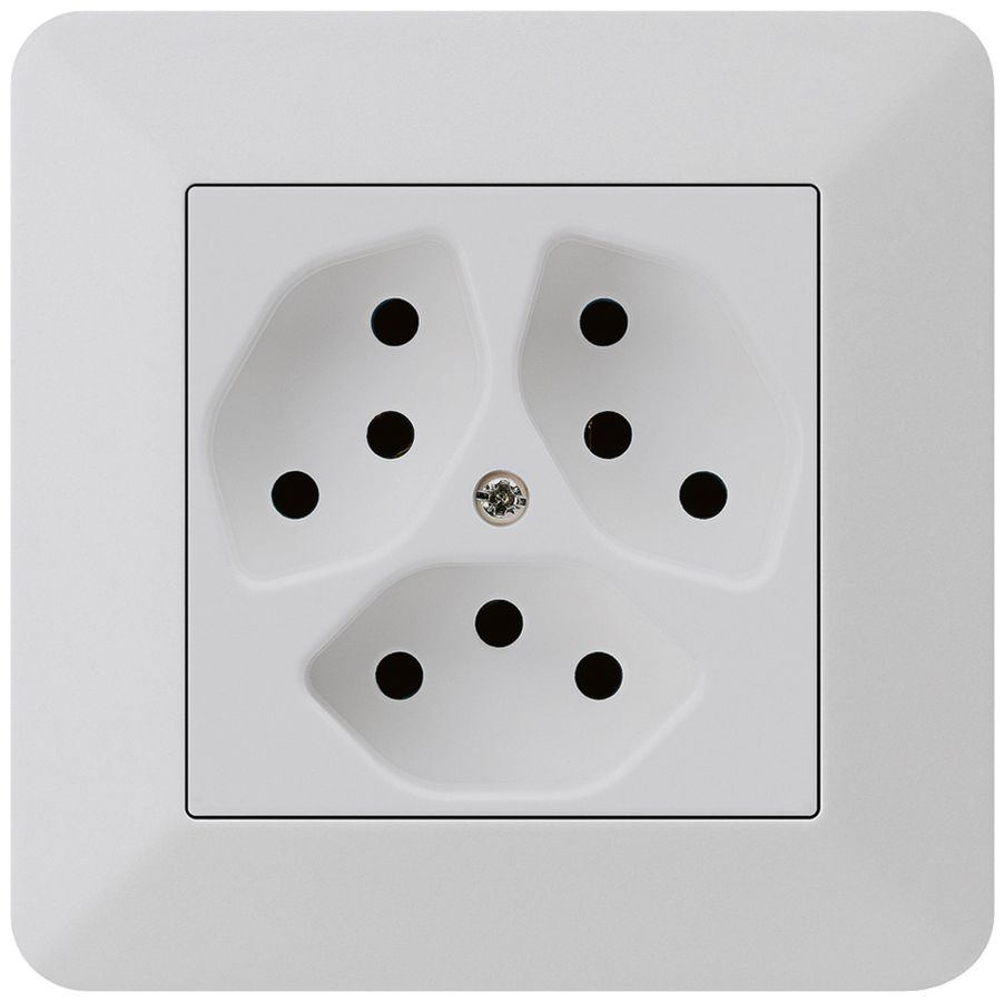 UP-Steckdose kallysto.trend 3×T13 hellgrau