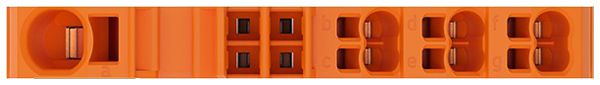 Borne de passage WAGO Contact TOPJOB S 1×6/6×1.5mm² orange