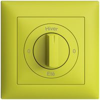Frontset 0-Hiver-0-Eté EDIZIOdue lemon 88×88mm für Drehschalter