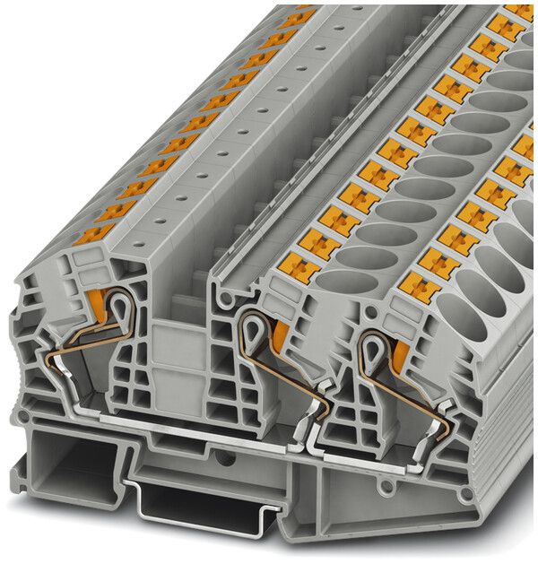 Durchgangsklemme 0.5…25mm² 3×Push-In grau