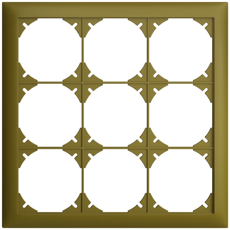 Cadre de recouvrement EDIZIOdue 3×3 olive
