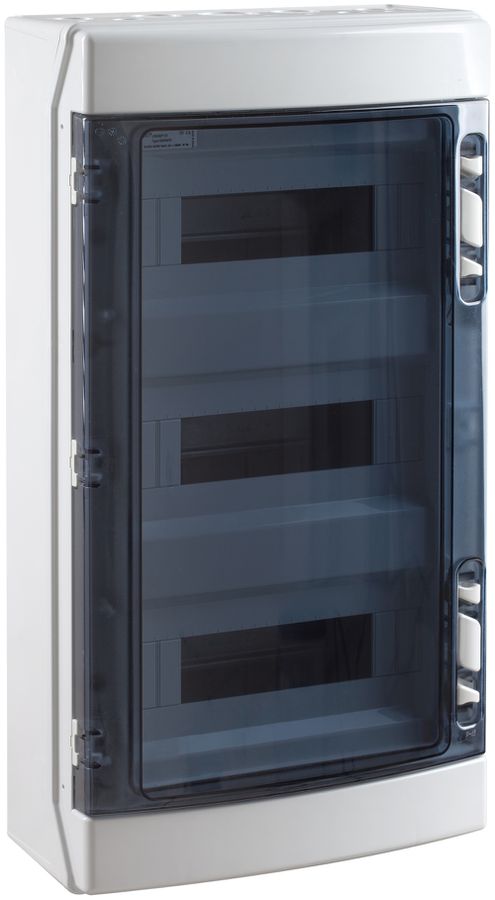 AP-Gehäuse Elcase 586×310×148mm, 3×12 Module, IP65, IK08, 650°C, ABS/PC grau