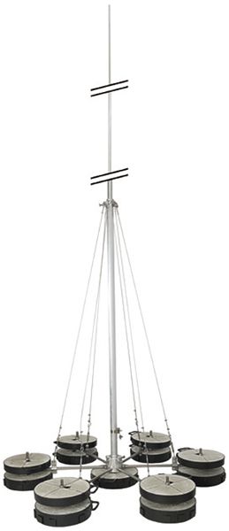 Kit di palo captatore Flury FL 89 Al L=10000mm,4 pezzi, indipendente