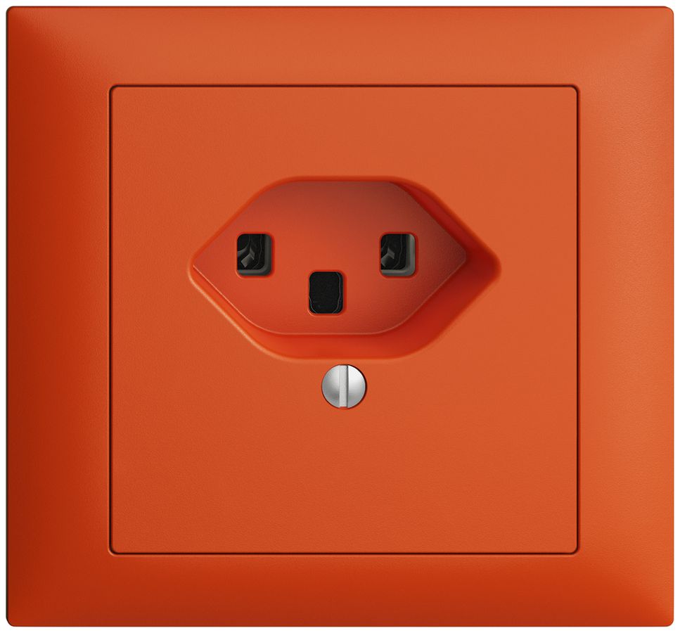 Prise INC EDIZIOdue T23 16A orange, bornes à vis