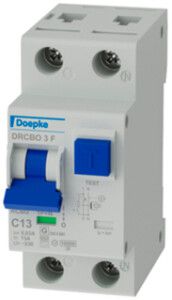 Disjoncteur différentiel DOEPKE DRCBO 3 F 2P 230V C 13A 0.03A F 2UM 10kA