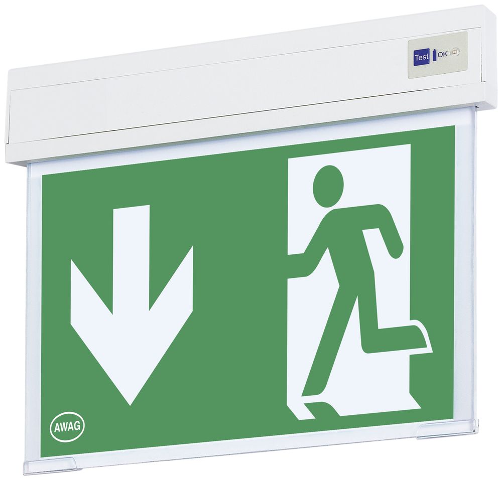 LED-Rettungszeichenleuchte AWKS-U-013 4.6W 3h 250×220×34mm