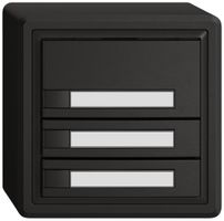 AP-Universaltaster EDIZIO.liv UNI SNAPFIX® 12…48V o.LED 3× 1-Tbed.Pap.sz