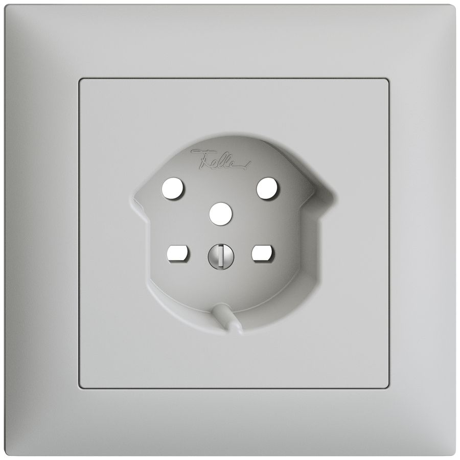 UP-Frontset EDIZIOdue hellgrau 88×88mm 1×T15