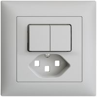 UP-Frontset EDIZIOdue T23 hellgrau 88×88mm für Kleinkombi