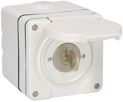 AP-Umschalter galv.Kont.NEVO 1P, IP55, 1-0-2, Zyl.1007F, Abz.12h, Plan 5000, ws