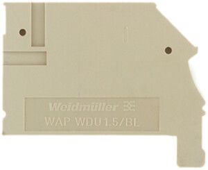 Abschlussplatte Weidmüller WAP WDU1.5/BLZ 45.4×2.5mm beige