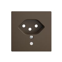 Frontplatte EDIZIOdue T13 coffee 60×60mm mit Linse