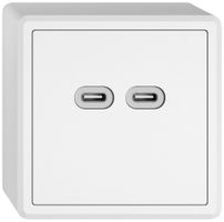 Prise de charge USB AP EDIZIO.liv SNAPFIX® 230VAC 18W 2×USB C bc