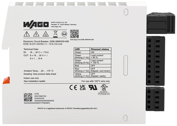Elektronischer Schutzschalter WAGO IO-Link 1…10A 8 Kanäle