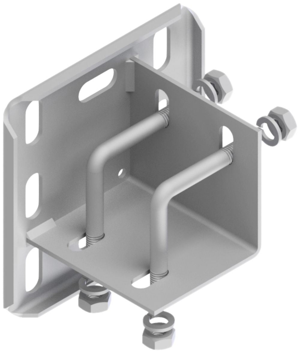 Placca di testa Lanz 150×150×90mm zincata