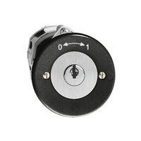 Contact pivotant ENC 0<-->1 noir avec serrure de sûreté