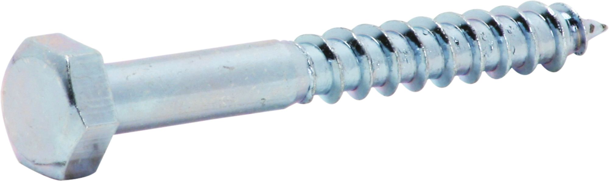 Vis à bois 6-pans 6×50mm DIN 571, fraisée, zinguée bleu