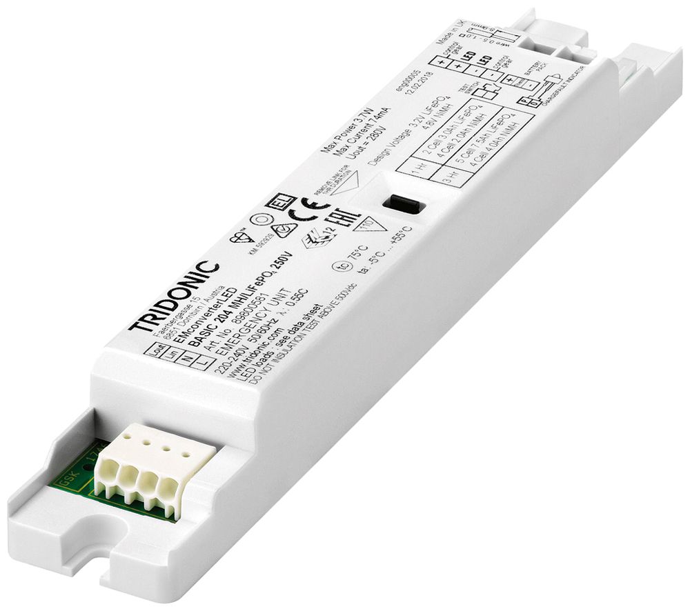 Notlichtmodul Tridonic EMconverterLED BASIC 202A MH/LiFePO4 50V