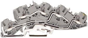 Borne 3 étages WAGO TopJob-S 4mm² L/L/PE gris