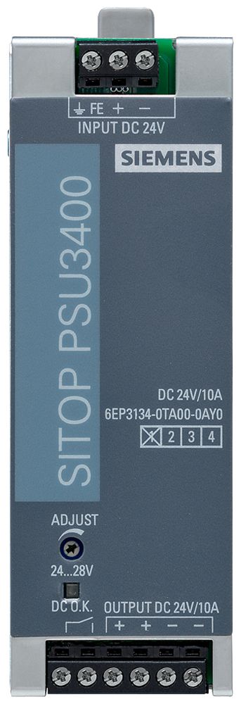 Alimentation Siemens SITOP, IN: 24VDC, OUT: 24VDC/10A