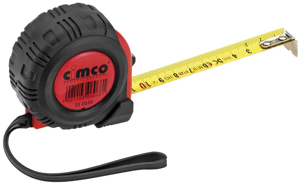 Rollbandmass CIMCO 5m schwarz/rot