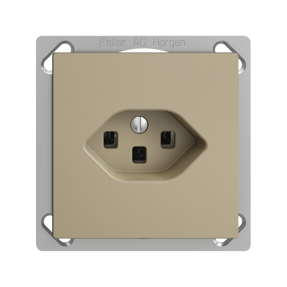 EB-Steckdose EDIZIOdue T23 16A sand, mit Steckklemmen