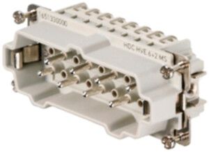 Inserto maschio Weidmüller HDC HVE 830V 20A 8L a molla grd.6