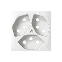 Frontplatte SIDUS weiss glänzend zu 3×T13/1 mit shutter