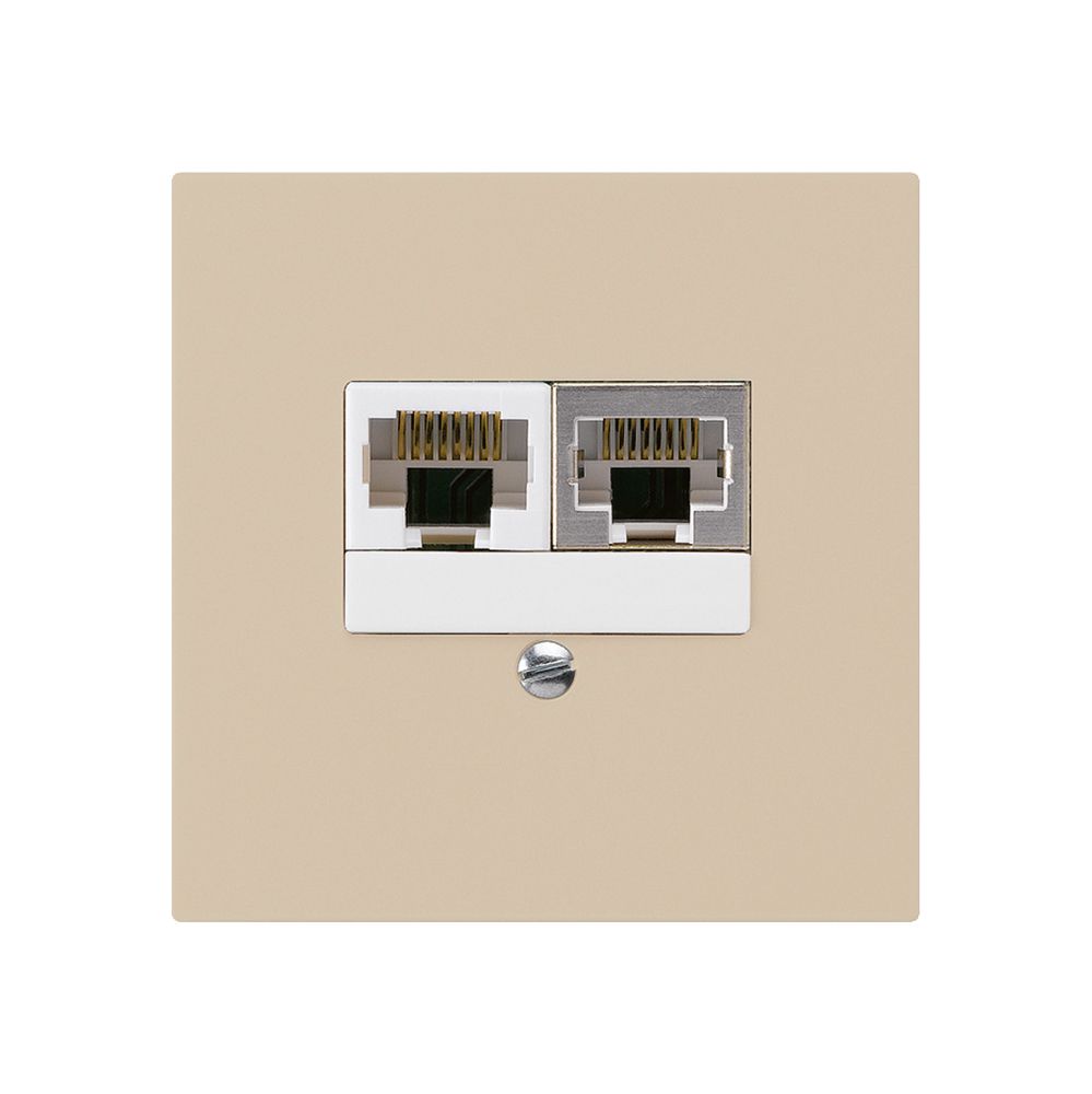 UP-Dose kallysto 2×RJ45s+u getrennt beige