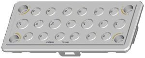 Plaque passe-câbles Hager univers pour armoires IP30/44/54 15×M16 4×M20